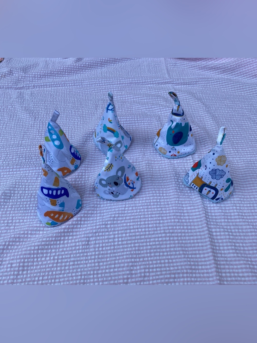 6 piece baby boys peepee tipis
